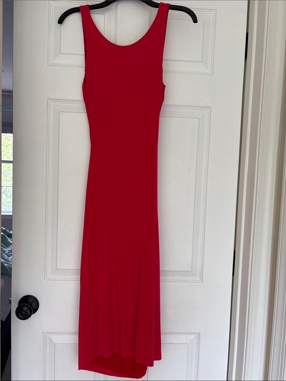 Classic Sleeveless Red Midi Dress